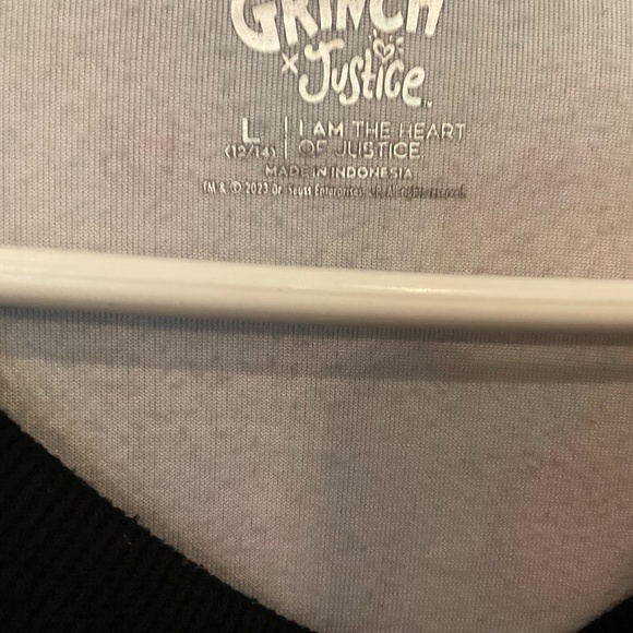 Grinch velour shirt,Justice large. - Picture 8 of 8